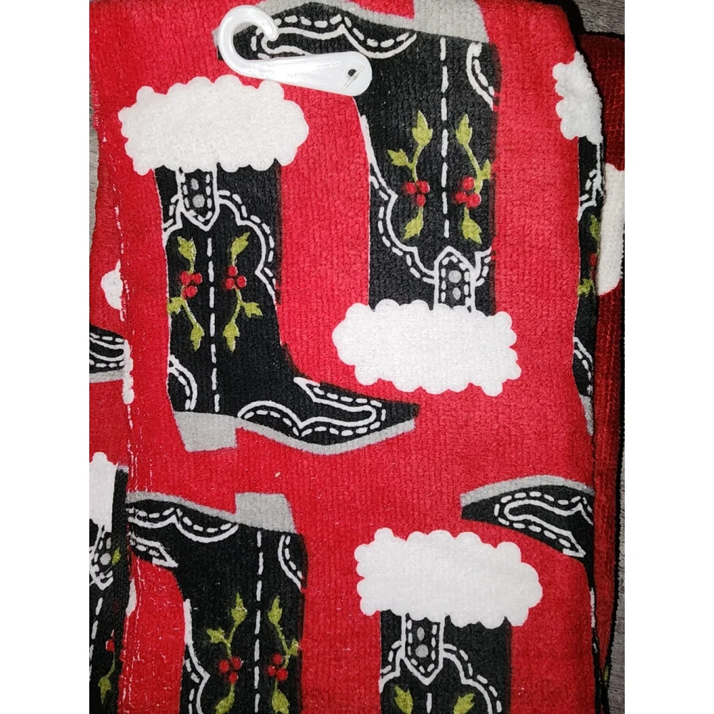 NWT St Nicholas Square Merry “Happy Holidays Ya’ll” Holiday Kitchen Towel 2 Set